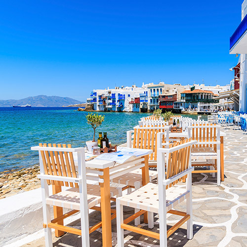 A seaside view of Greece
