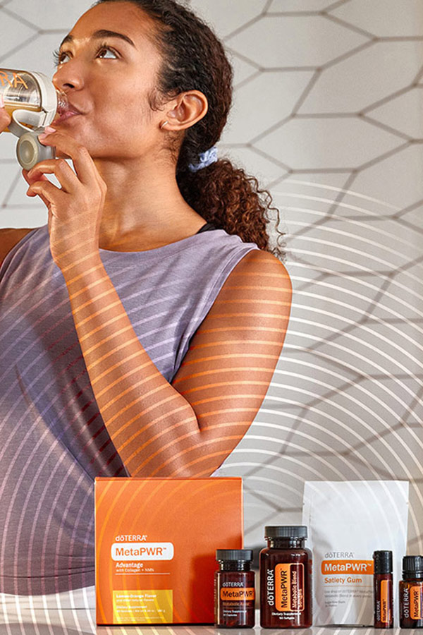 Woman drinking MetaPWR