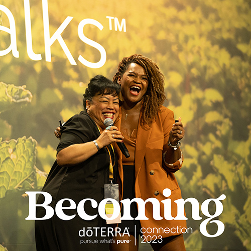 Two ladies happily smiling